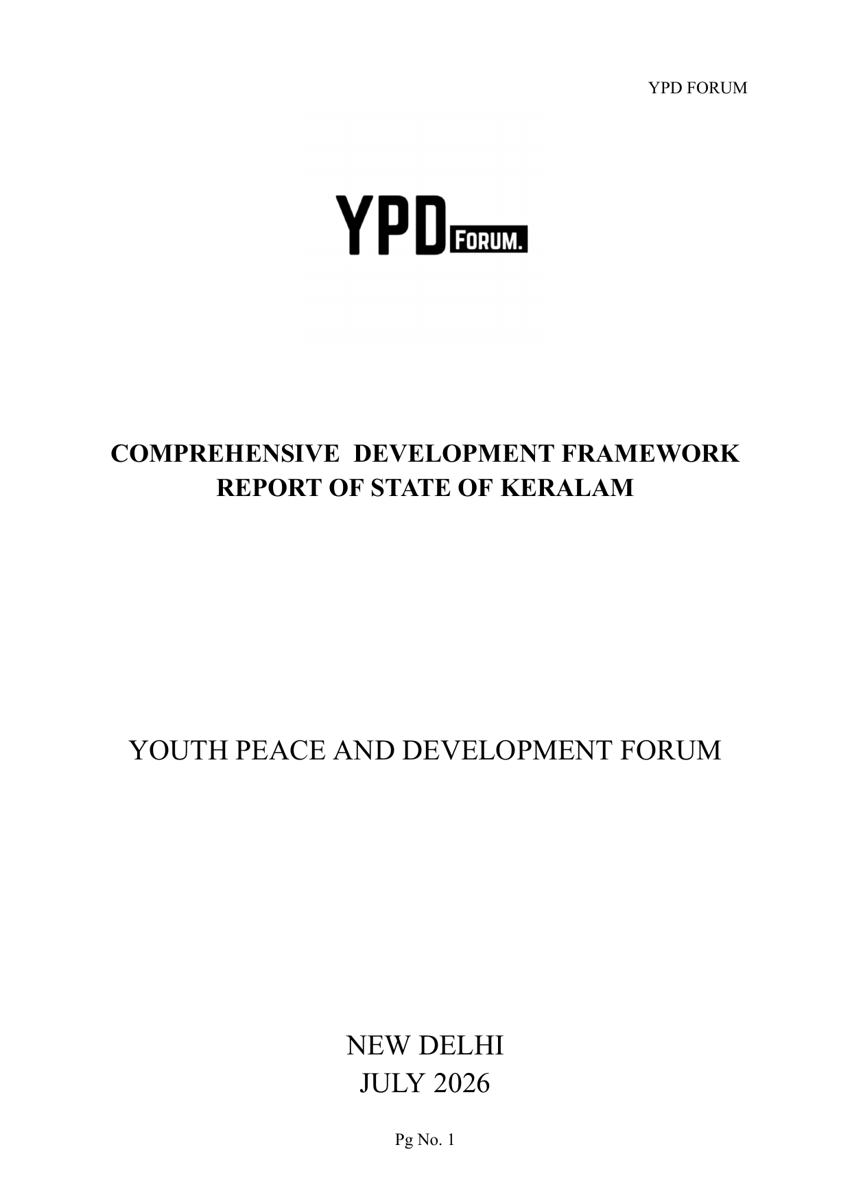 Kerala Development Framework Report