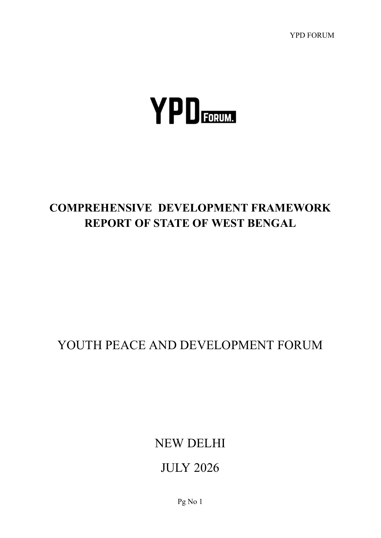 West Bengal Development Framework Report