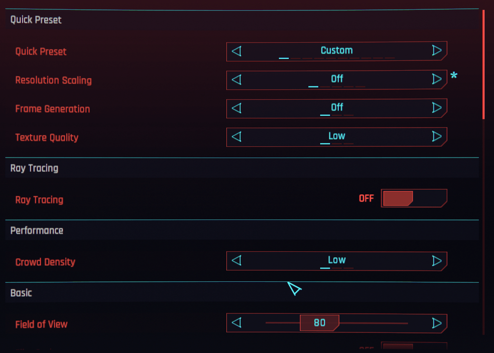 Cyberpunk 2077 Low
