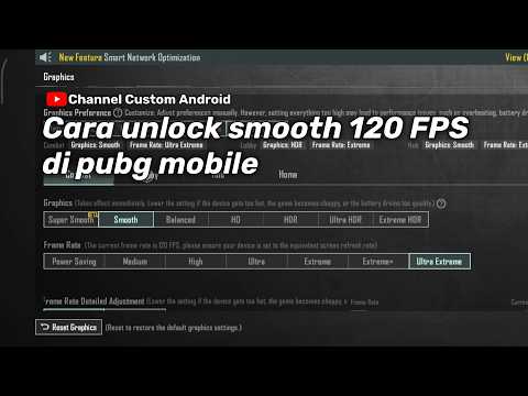 Cara unlock grafik Smooth 120 FPS di pubg mobile | TUTORIAL