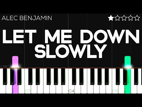 Alec Benjamin - Let Me Down Slowly | EASY Piano Tutorial