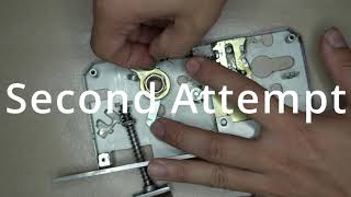 mortise lock - assemble internal mechanism