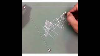 How to draw perspective using a push pin and string