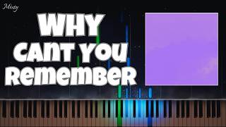 AZALI - "Why Cant You Remember" | (Piano Tutorial + Sheet Music)