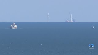 First large turbine tower installed for Coastal Virginia Offshore Wind project