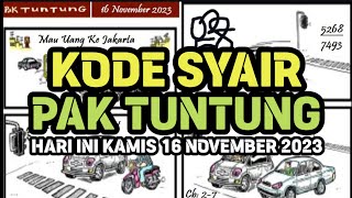Kode Syair Pak Tuntung Hari Ini Kamis 16 November 2023