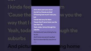 Olivia rodrigo - drivers license (lyrics spotify version)