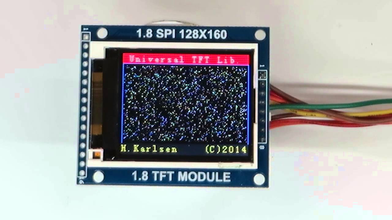 Arduino Connected To 1 8 Spi Tft Lcd 