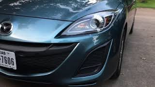 Mazda 3 Spec D Headlights Preview of 2010-2013 Mazda 3 LED DRL Strip Projector Headlights - Black