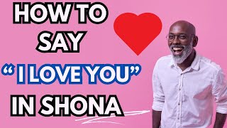 Shona for beginners : learn how to say " I love you" in the shona language