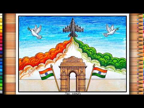 Independence Day Easy Drawing | Independence Day Poster | 15 August Drawing | 15 August Easy Poster
