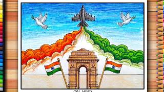 Independence Day Easy Drawing | Independence Day Poster | 15 August Drawing | 15 August Easy Poster