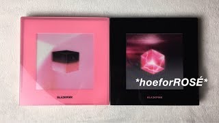 blackpink square up album unboxing (pink & black ver.)