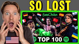 TOP 100 Most Streamed Eurovision Songs 🎤🇪🇺 | American Reacts