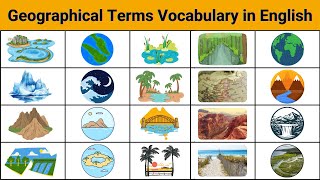 Geographical Vocabulary in English | Happy Learning Geography | Geographical Words and Meanings