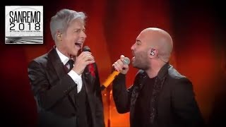 Sanremo 2018 - Negramaro and Claudio Baglioni perform a duet of "Poster"