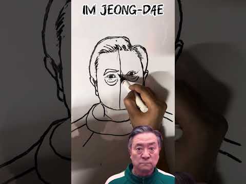 Drawing Im Jeong-Dae🔥From Squid Game🦑| Young-Chang Song Drawing On Whiteboard✍🏻
