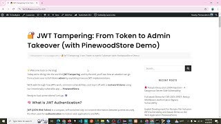 🔐 JWT Tampering  From Token to Admin Takeover with PinewoodStore Demo