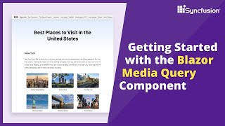 Getting Started with the Blazor Media Query Component
