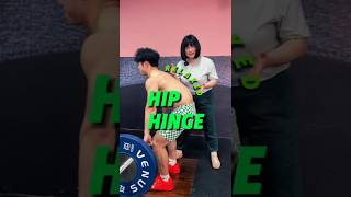How to perform a hip hinge correctly? #trainingtips #hiphinge