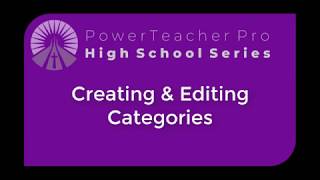 Creating and Editing Categories