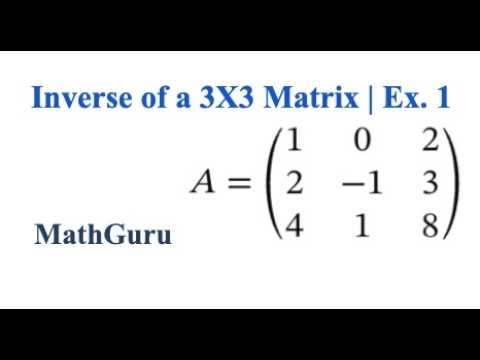 How to Find the Inverse of a 3X3 Matrix | Example 1