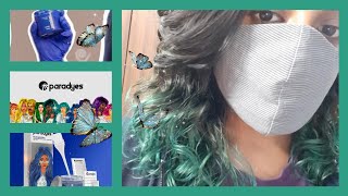 DIY blue hair at home| we tried paradyes semi- permanent hair color
