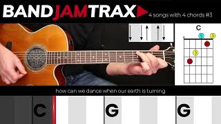 4 Chord Medley#3 - Various Artists | EASY GUITAR LESSON | Scrolling Chords