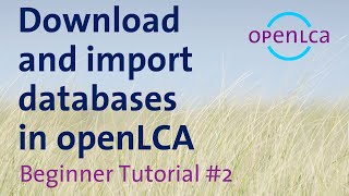 Tutorial: How to import a database in openLCA