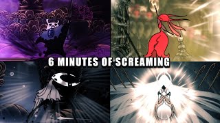 6 minutes of Hollow Knight BOSSES SCREAMING 