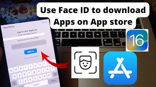 How to use Face ID to download Apps in App Store iOS 16 || Enable face ID to download apps