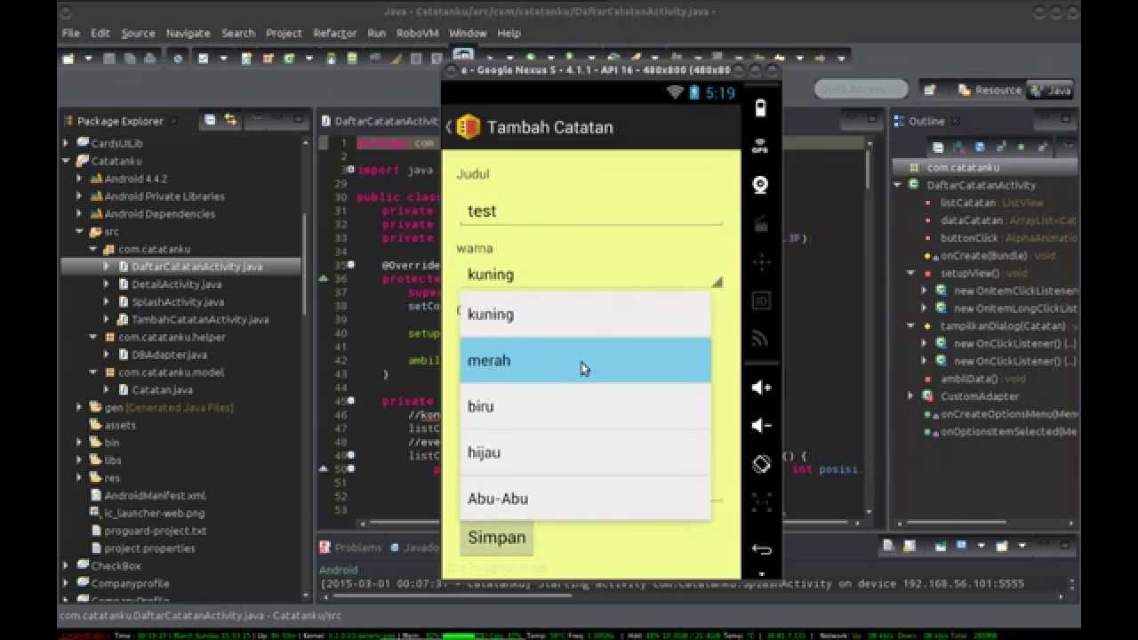 Android Tutorial Notes App Pondokprogrammer Mobile Youtube