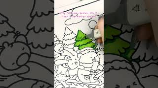 Winter fun at its best! Hold on tight! #coloringbook #adultscoloringbook #bogiki #bogikicoloringbook