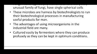 Grade 11 Biology, Chapter 1, 1.4.4 Microorganisms and Biotechnology