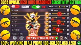 Free Fire Headshot Setting After Ob55 Update 2026⚡Best Sensitivity Settings ⚙️| Sensitivity Setting 