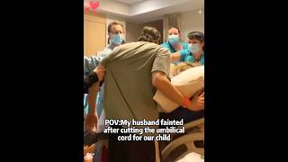 Husband&rsquo;s reaction when wife gives birth 😂🤣 #funny #comedyvideo #husbandwife #childbirth