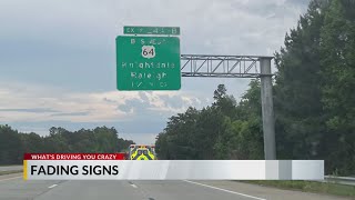 Fading signs on major Triangle thoroughfares driving people crazy