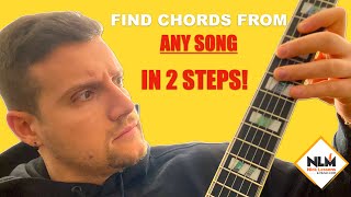 Find guitar chords for any song: Get your chords from songs for guitar in 2 steps!