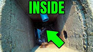 Inside a Sewer Manhole (Inlet, Outlet)