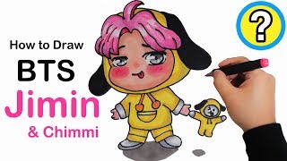 BTS Jimin Drawing Easy   |  BTS Jimin Cartoon Drawing Cute