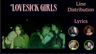 Blackpink - Lovesick Girl (Line Distribution + Color Coded)
