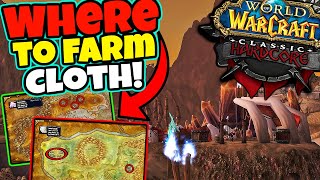 Where To Farm Cloth in HARDCORE Classic WoW!