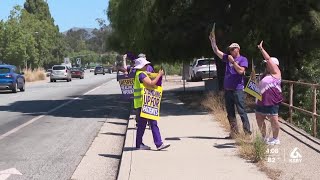 Healthcare workers join picket line in San Luis Obispo