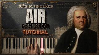 AIR ON THE G STRING by J.S. Bach | Piano Tutorial (Part 1) Slow, Detailed