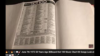 🔥🎶🔥🎼📖🎸 June 7th 1975 50 Years Ago Billboard Hot 100 Music Chart Hit Songs Look at list  🎹🥁🎵🎤