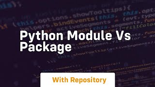python module vs package