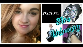 SHOE UNBOXING - Dollskill Current Mood Creep Queen Platforms