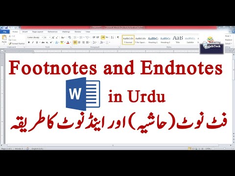 How To Write Footnotes And Endnotes In Microsoft Word In Urdu Amazing Infotech