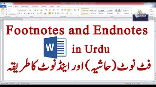 How to write footnotes and endnotes in Microsoft Word in Urdu || Amazing InfoTech