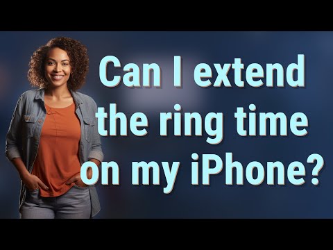Can I extend the ring time on my iPhone?